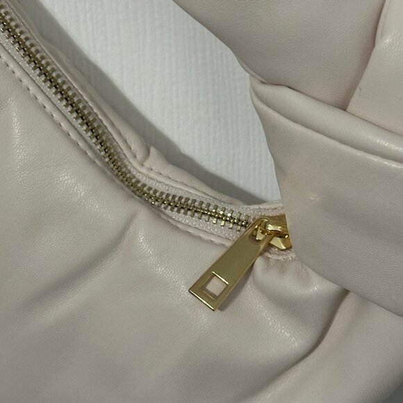 MELIE BIANCO Alexandra Top Knot Mini Handbag Cream Vegan Leather, Clutch - Picture 5 of 7